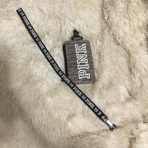 Victoria’s Secret pink id wallet and lanyard